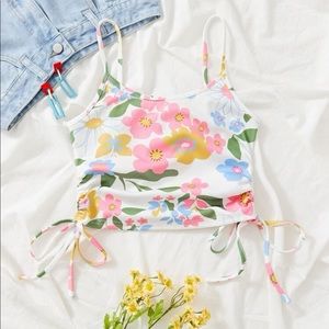 Ruched Crop Cami Top